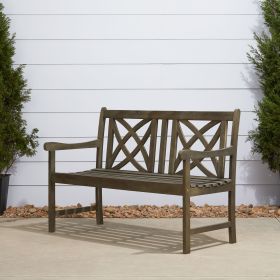 Renaissance Outdoor Patio 4-foot Hand-scraped Wood Garden Bench