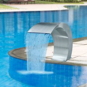 Garden Waterfall Pool Fountain Stainless Steel 17.7" x 11.8" x 23.6"