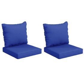 Outsunny 4-Piece Patio Chair Cushion and Back Pillow Set, Seat Replacement Patio, Cushions Set for Outdoor Garden Furniture, Navy Blue