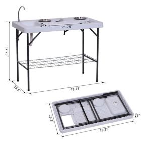 Portable Folding Camping Table with Sink / Dining Table