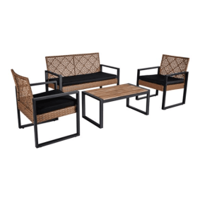 4-piece Patio Furniture Set (Option: 4piece outdoor furniture set)