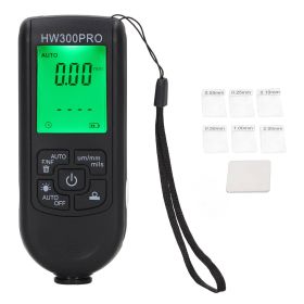 Digital Coating Thickness Gauge ABS with Portable Rope Automatic Shutdown Function Paint Coating Meter for Outdoor Black (Color: Black)