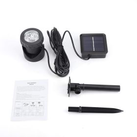 Solar Powered 6LED Underwater Submarine Lamp Spotlight Outdoor Garden Pond Lighting White Light (Option: as picture)