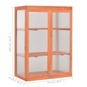 vidaXL Greenhouse Wood 29.5"x18.5"x42.9" (Option: as picture)