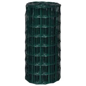 vidaXL Euro Fence Steel 25x0.8 m Green (Option: as picture)