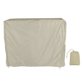 Table Tennis Table Dust Cover 190 Silver Coated Polyester Taffeta Courtyard Patio Waterproof Table Tile Cover with Zipper Beige 155x75x144cm (Option: as picture)