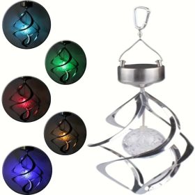 Wind Spinner Solar Light, LED Wind Chimes, Outdoor Decor Changing Color Ball Wind Chimes Solar Hanging Lantern For Home Garden Outdoor Decoration (Option: Multicolor)