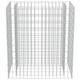 vidaXL Gabion Raised Bed Galvanized Steel 35.4"x19.7"x39.4" (Option: as picture)