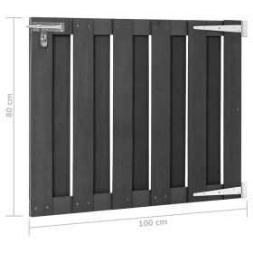 vidaXL Garden Gate WPC 39.4"x31.5" Gray (Option: as picture)