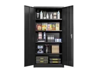 VERIPCO STEEL STORAGE CABINET (Color: Black)