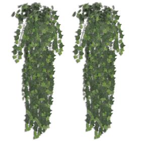 vidaXL 2 pcs Artificial Ivy Bush 90 cm Green (Option: as picture)