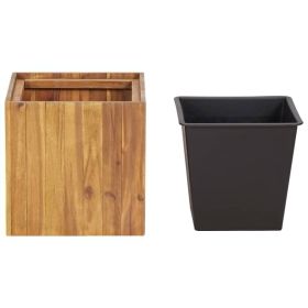 vidaXL Garden Raised Bed Pot 13.2"x13.2"x13.2" Solid Acacia Wood (Option: as picture)