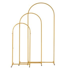 Top Door Frame, Gold Three Piece Set, Iron Arch, Wedding Celebration (Color: Gold)