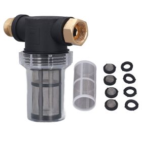 Garden Hose Filter for Pressure Washer Inlet Water Inline Sediment Filter Whole House Sediment Water Prefilter (Option: as picture)