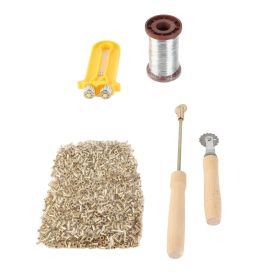 Beekeeping Starter Tools Kit Wire Embedder Beehive Wire Tensioner with Copper Eyelets Iron Wires (Option: as picture)