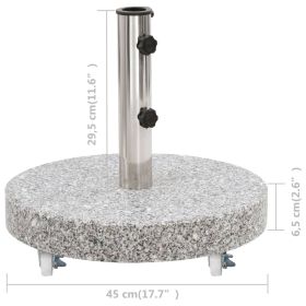 vidaXL Parasol Base Granite 30 kg Round Grey (Option: as picture)