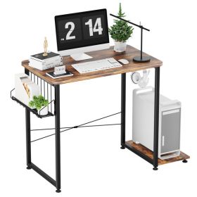 32 Inch Modern Minimalist Style Computer Desk With Host Slot Banned Temu, Not Shipped On Weekends (Color: Black)