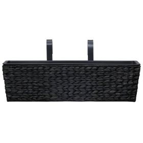 vidaXL Planters 2 pcs Water Hyacinth Black (Option: as picture)