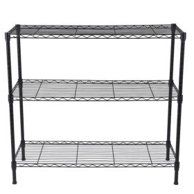 3-layer Storage Rack (Color: Black)