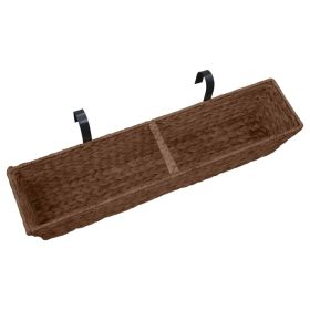 vidaXL Garden Planters 2 pcs Water Hyacinth Brown (Option: as picture)