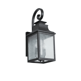 Large Outdoor Wall Light With Glass Supports Many Types Of Bulbs In 1 Pack Unavailable Platforms- Temu (Color: Black)