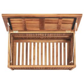 vidaXL Garden Storage Box 90x50x58 cm Solid Teak Wood (Option: as picture)