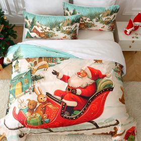 Christmas Green Quilt Set Three Piece Q (Option: W13249818)