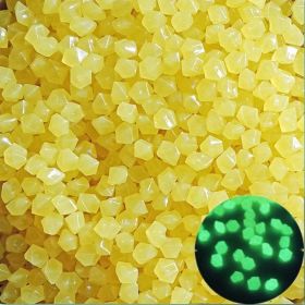 500pcs/bag Luminous Stones Glow In The Dark Pebbles, Home Garden Decoration Outdoor Yard Lawn Path Decor, Aquarium Glow Rocks (Color: Yellow, Quantity: 500pcs/bag)