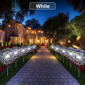 1 Pack Solar Firework Light Outdoor, IP65 Waterproof Solar Garden Flower Lights With 8 Lighting Modes, Decorative Fairy Lights With Stake (Color: White, size: 8 Mode 200LEDS)