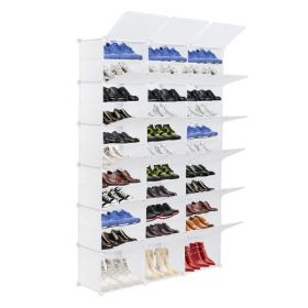 3 Rows, 12 Floors, 36 Grid Rubik's Cube Shoe Cabinet (Color: White)